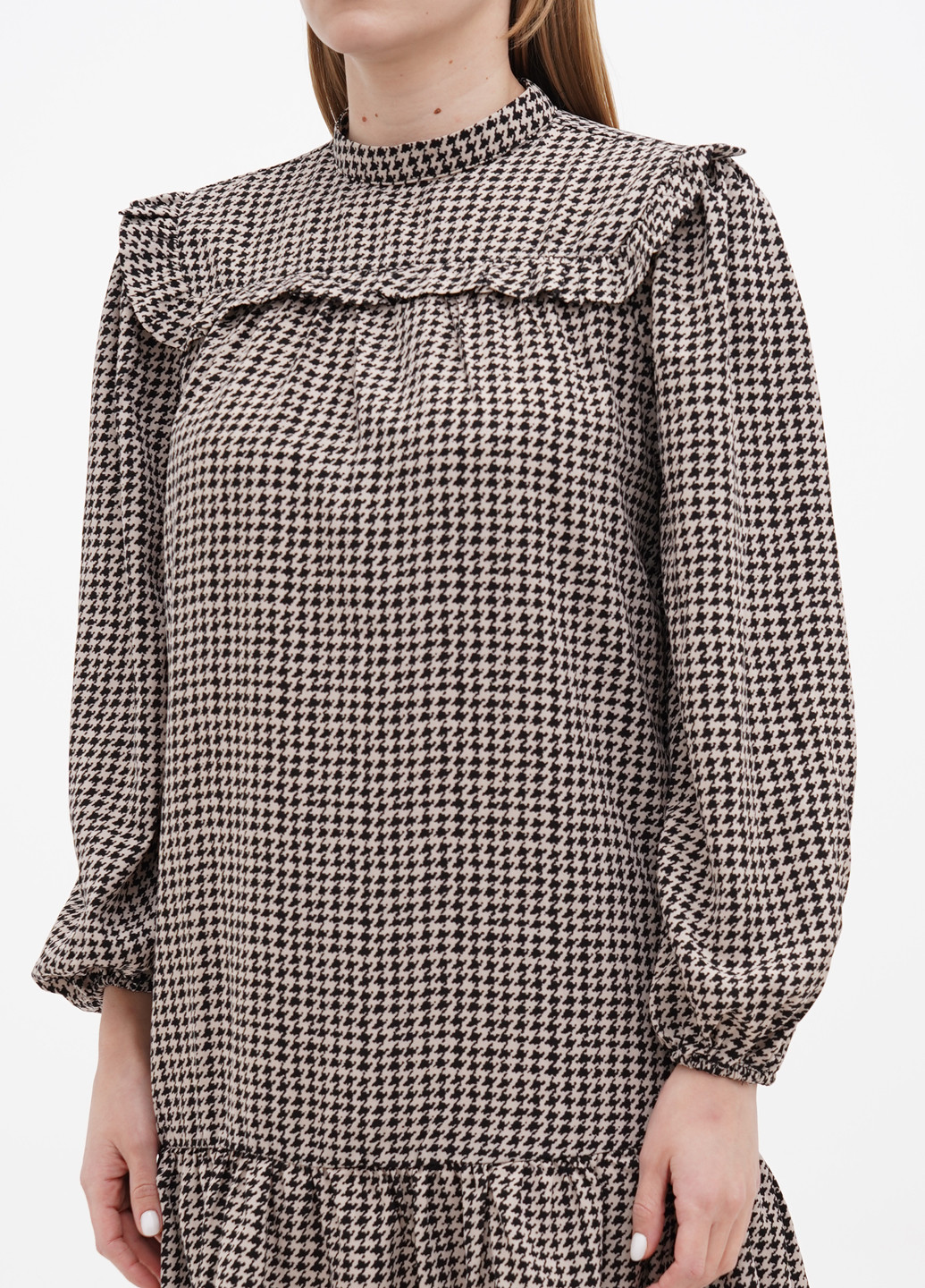 Комбинированное кэжуал платье S.Oliver с геометрическим узором