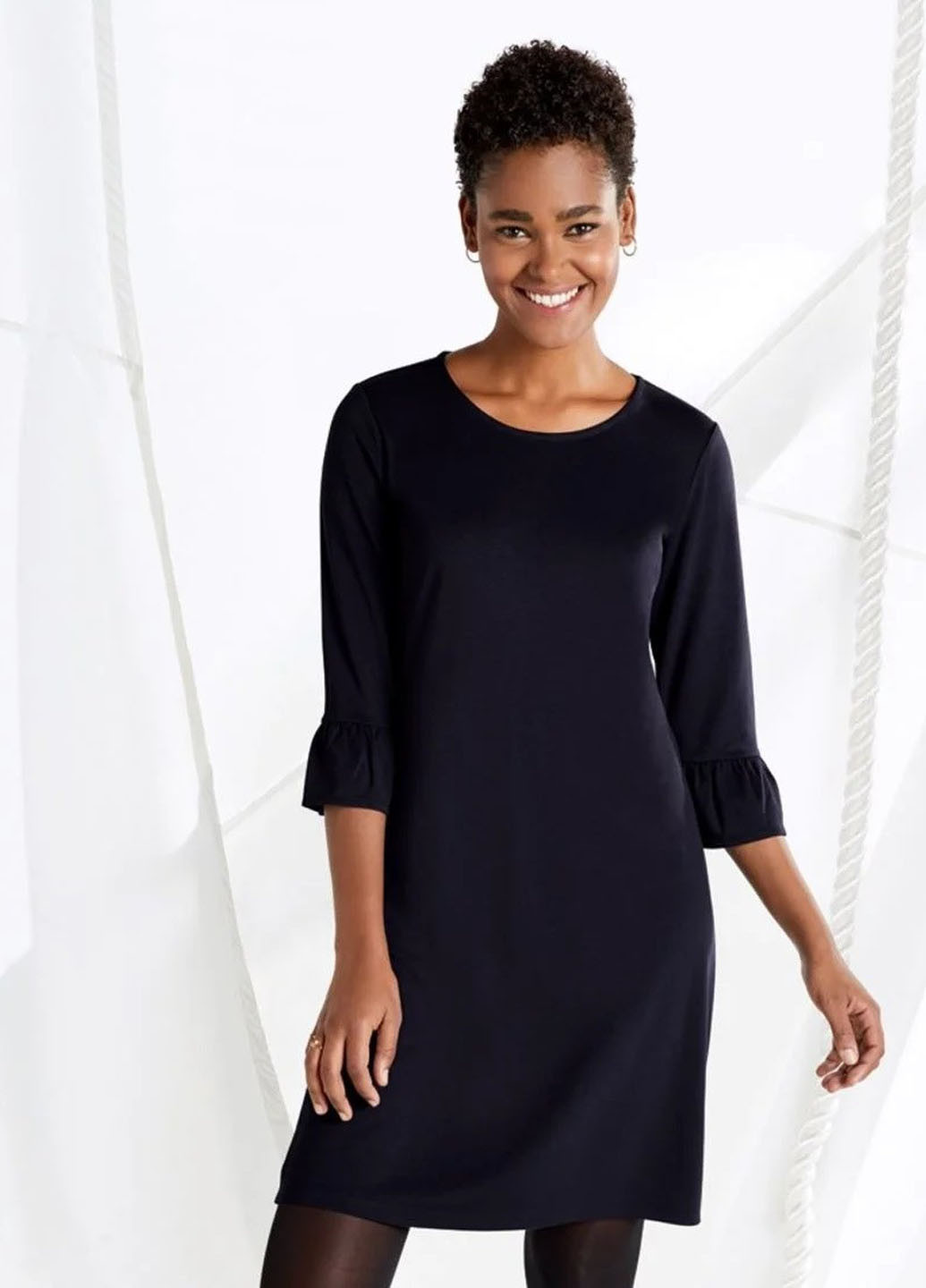 Темно-синее кэжуал платье а-силуэт Esmara однотонное