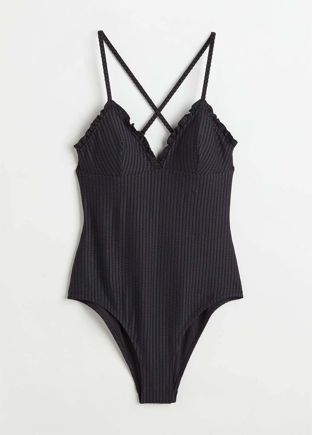 Чорний демісезонний купальник суцільний, майо H&M