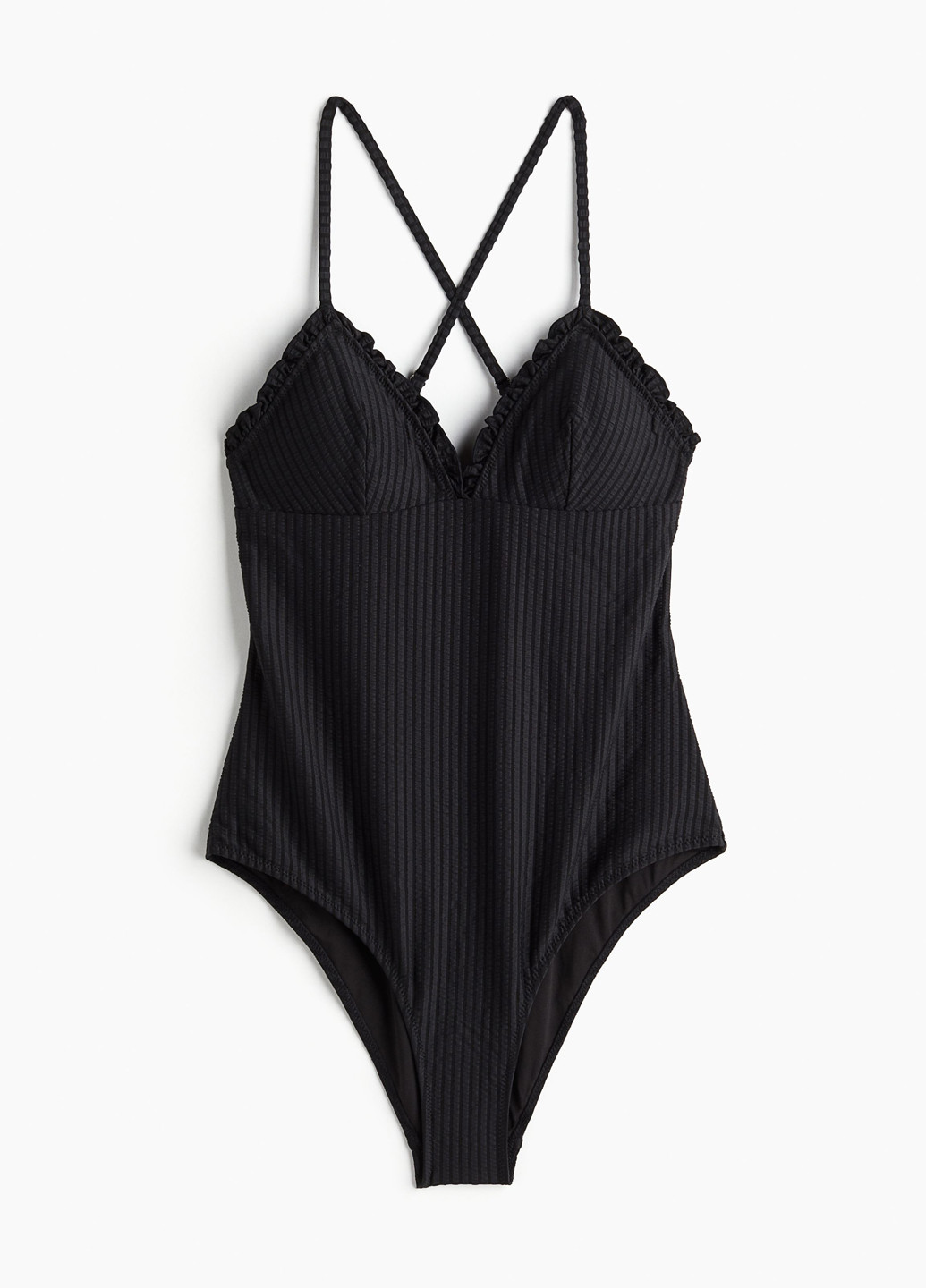 Чорний демісезонний купальник суцільний, майо H&M