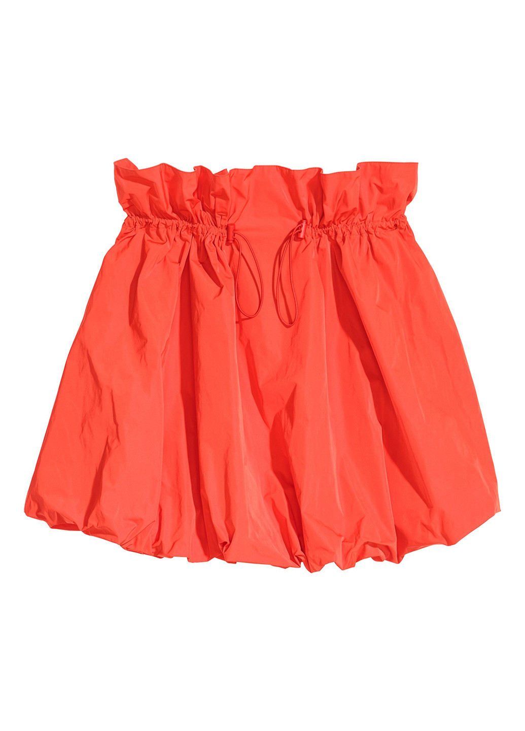 Светло-красная кэжуал однотонная юбка H&M баллон