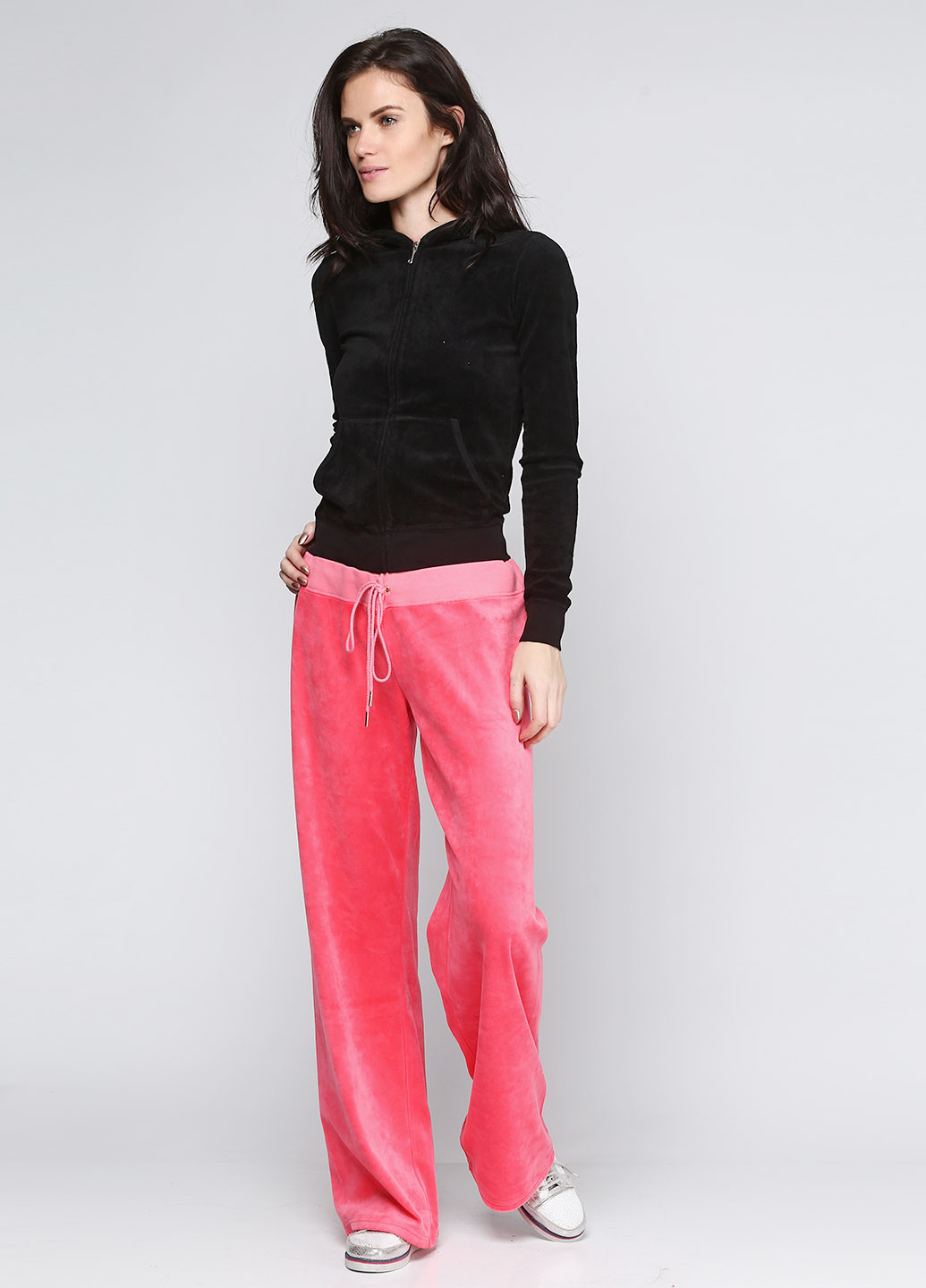 Розовые кэжуал демисезонные прямые брюки Juicy Couture