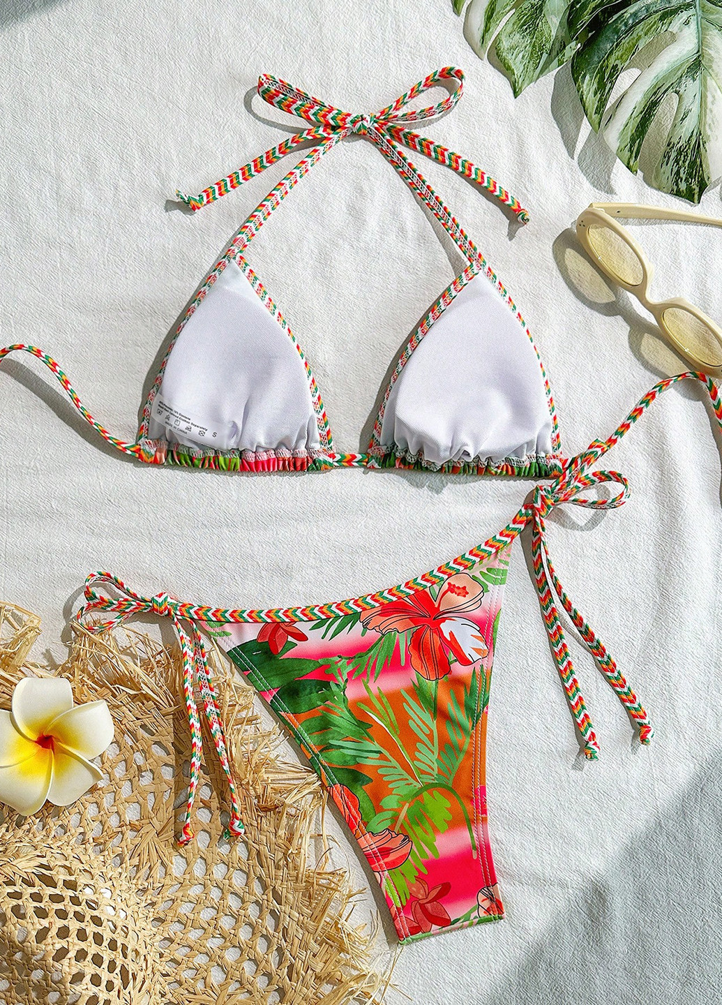 Комбінований літній купальник (бюстгалтер, трусики) роздільний SHEIN