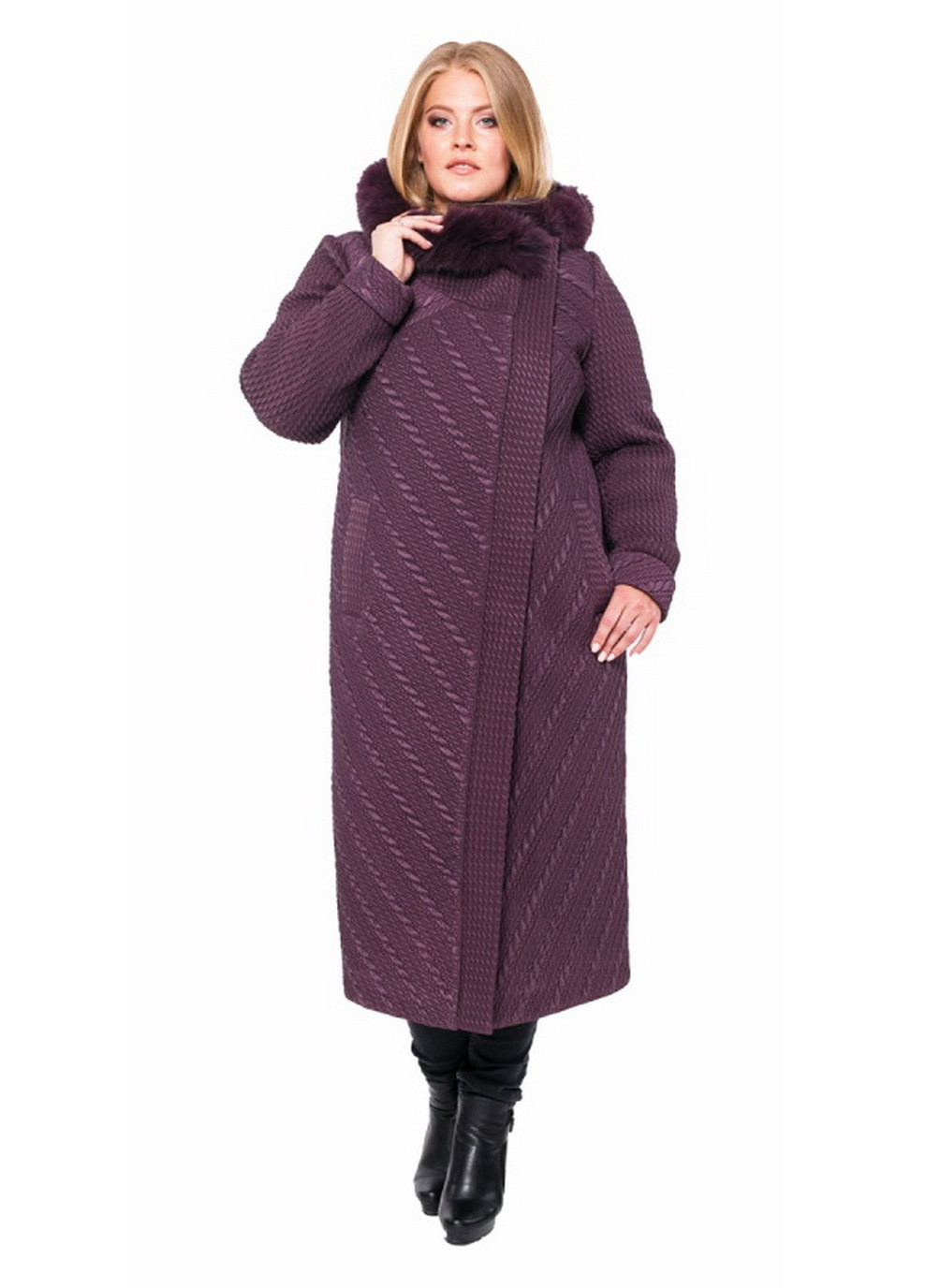 Фиолетовая зимняя куртка Adonis