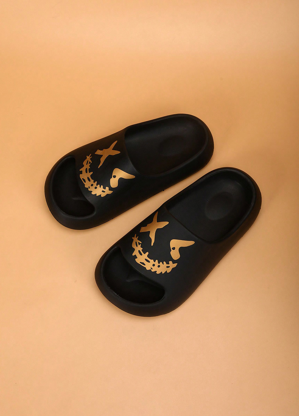 Черные пляжные, домашние, кэжуал шлепанцы SHEIN