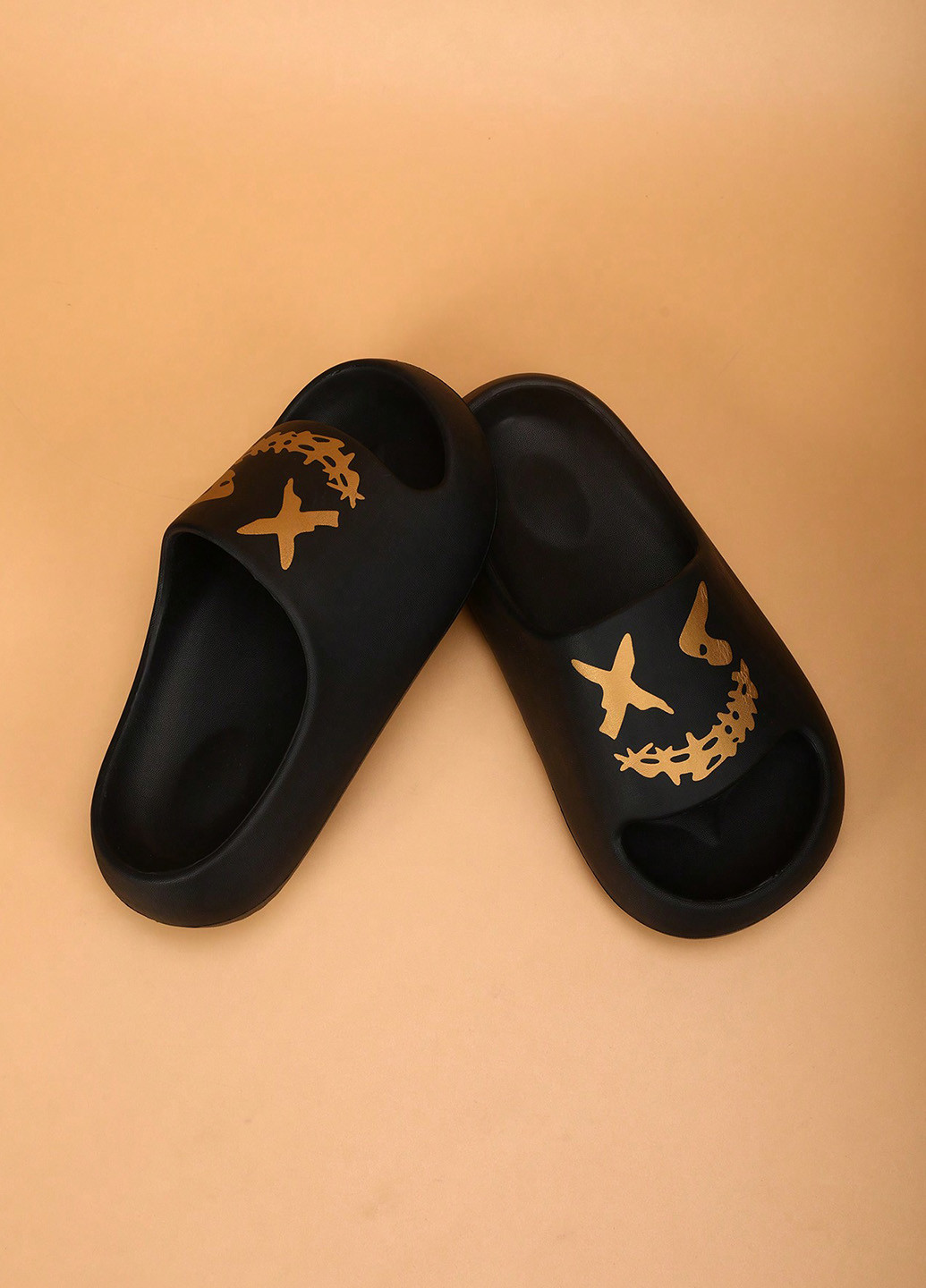 Черные пляжные, домашние, кэжуал шлепанцы SHEIN