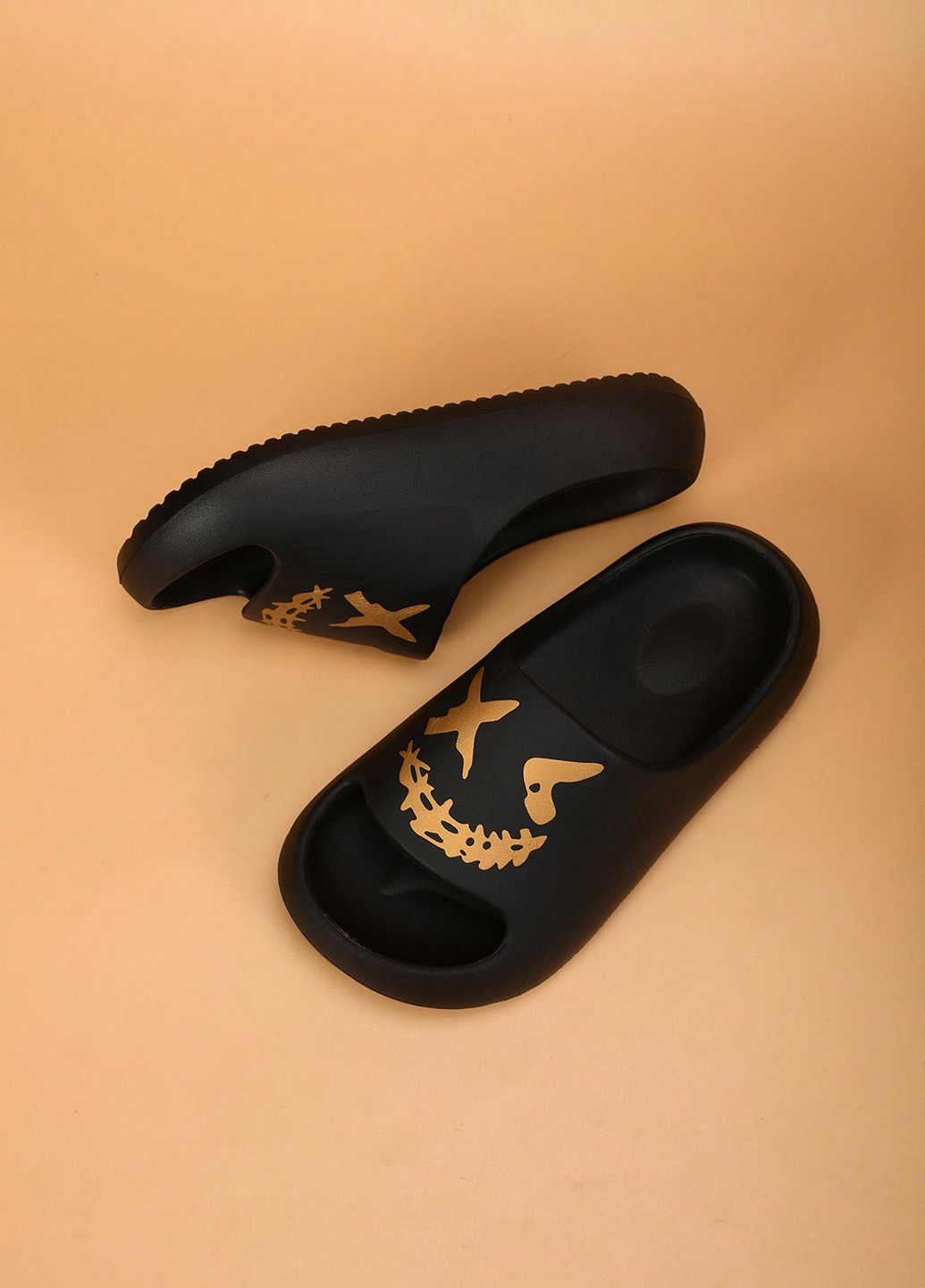 Черные пляжные, домашние, кэжуал шлепанцы SHEIN