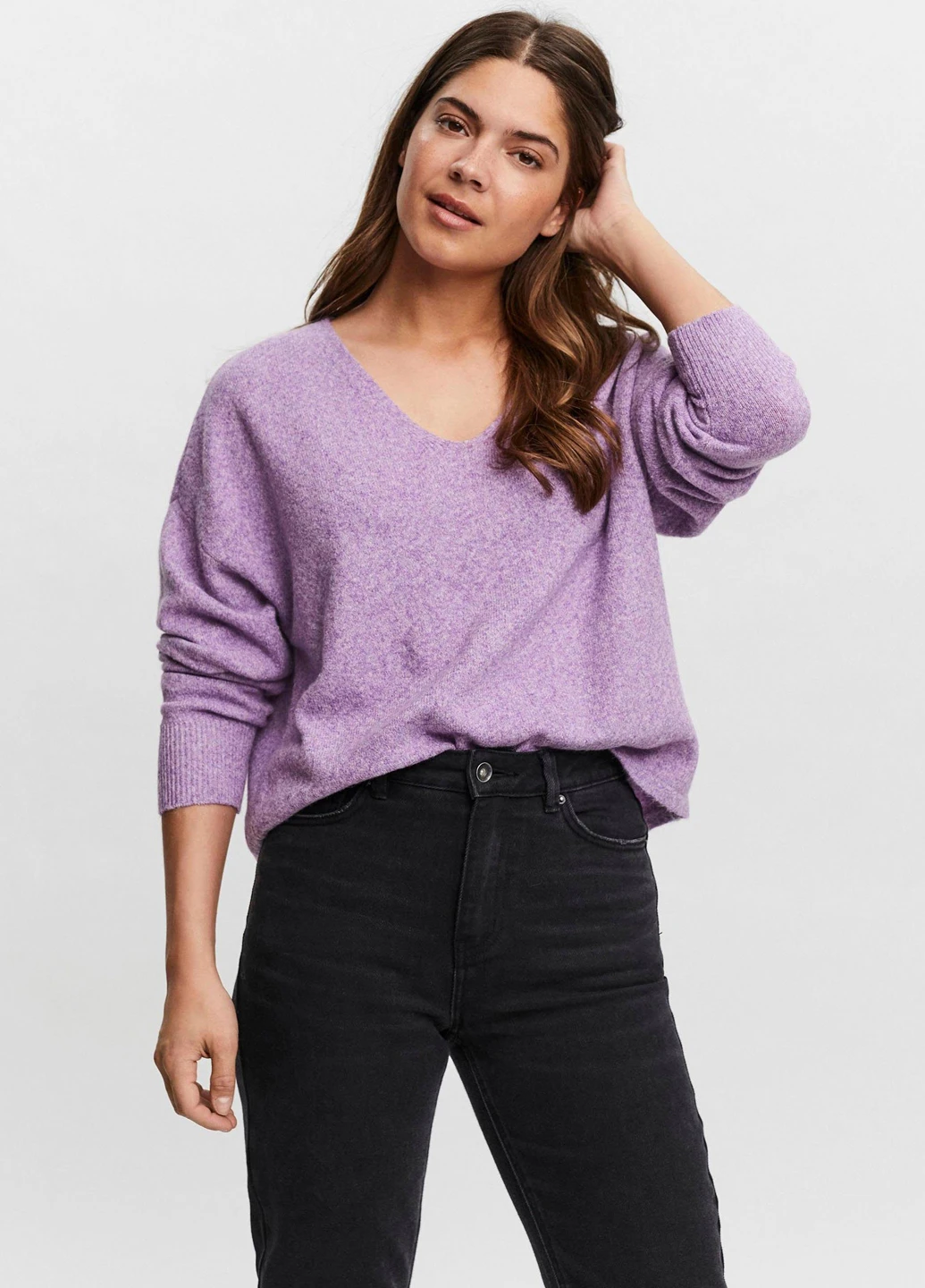 Светло-фиолетовый демисезонный свитер Vero Moda