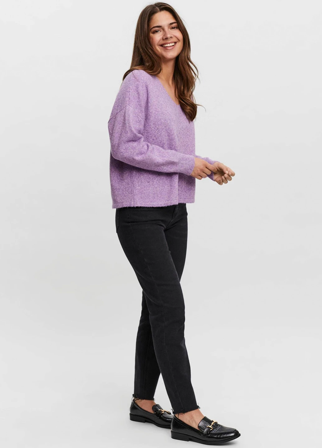 Светло-фиолетовый демисезонный свитер Vero Moda