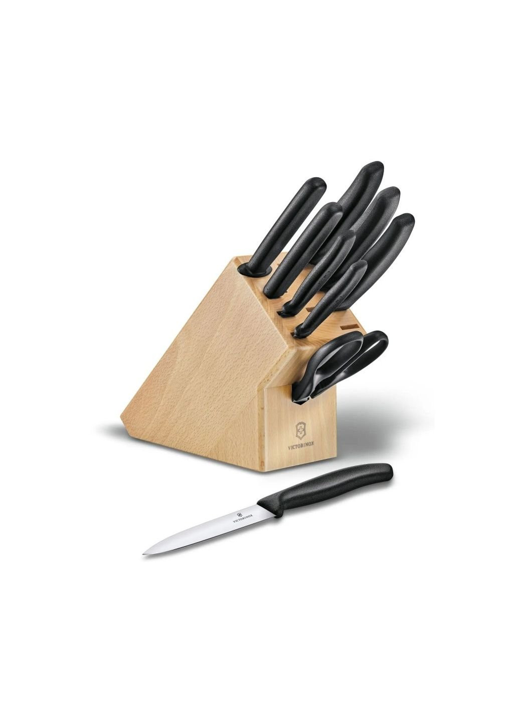 Набор ножей SwissClassic Cutlery Block 9 шт (6.7193.9) Victorinox чёрные,