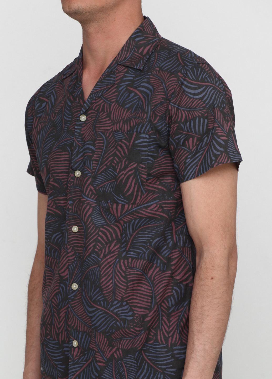 Цветная кэжуал рубашка с абстрактным узором Burning Palms с коротким рукавом