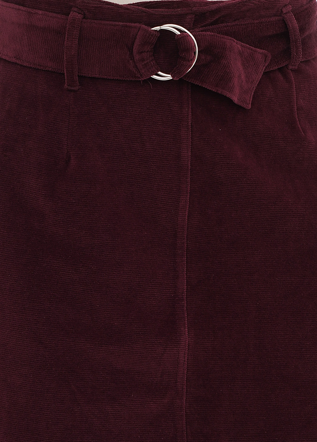 Бордовая кэжуал однотонная юбка Cropp