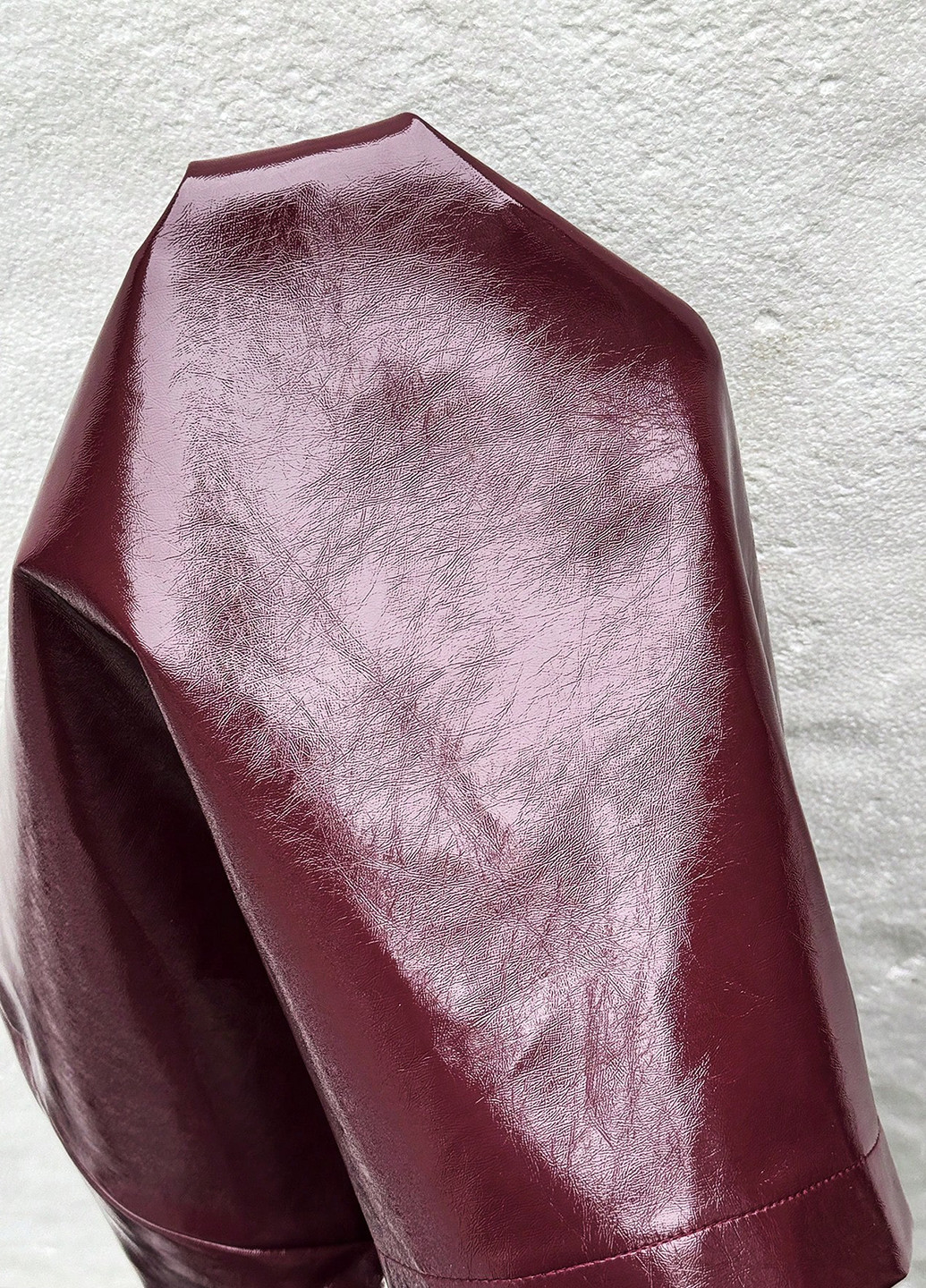 Бордовая кэжуал однотонная юбка SHEIN а-силуэта (трапеция)