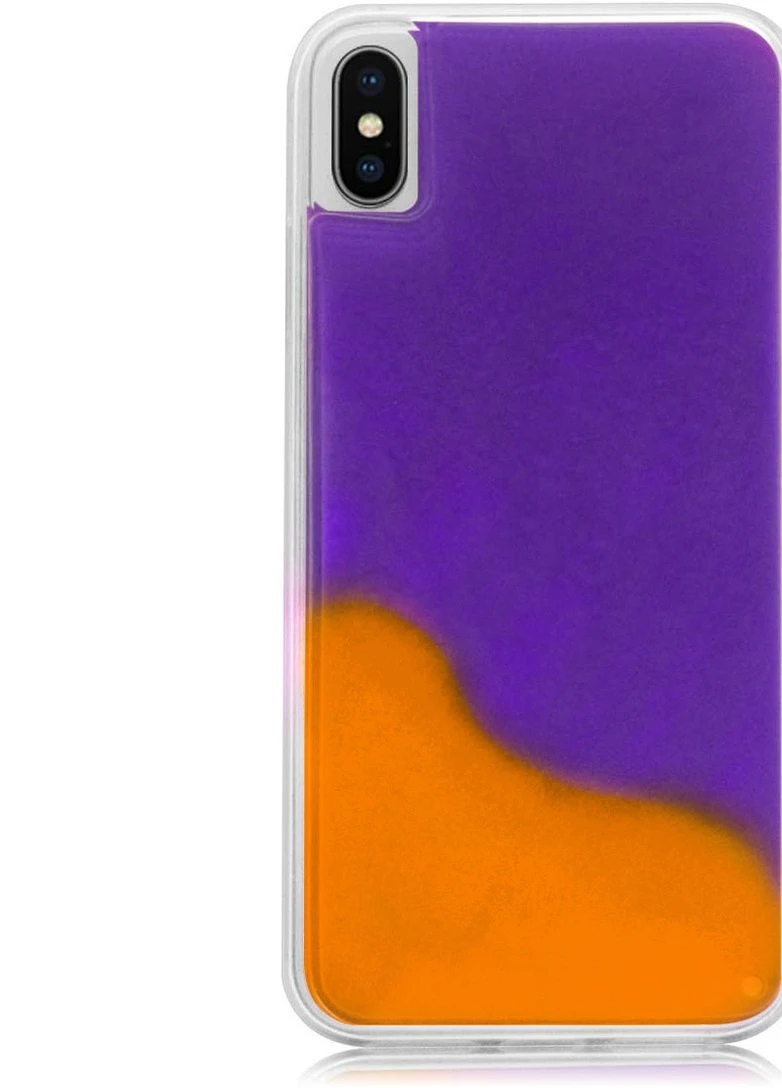 Неоновый чехол Neon Sand glow in the dark для Apple iPhone XS Max (6.5') Фиолетовый / Оранжевый (is_00000033304_6) Epik (229727895)