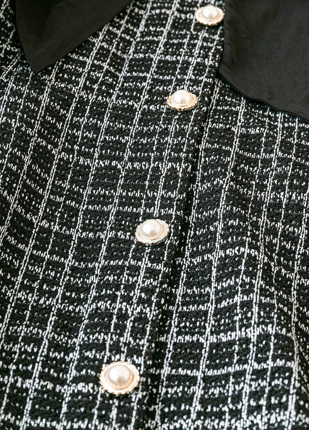 Чорно-білий кежуал сукня кльош SHEIN в клітинку