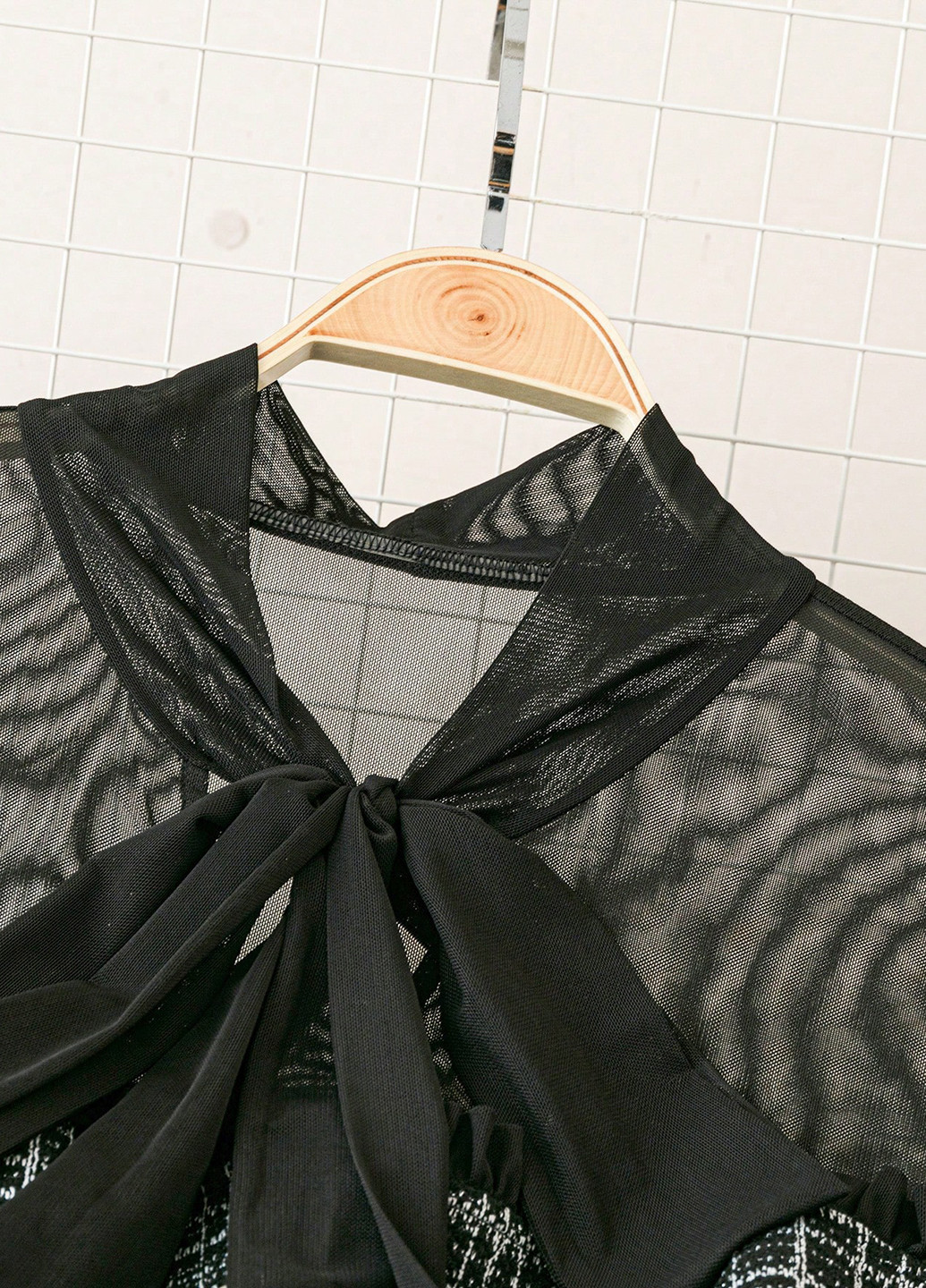 Чорно-білий кежуал сукня кльош SHEIN в клітинку