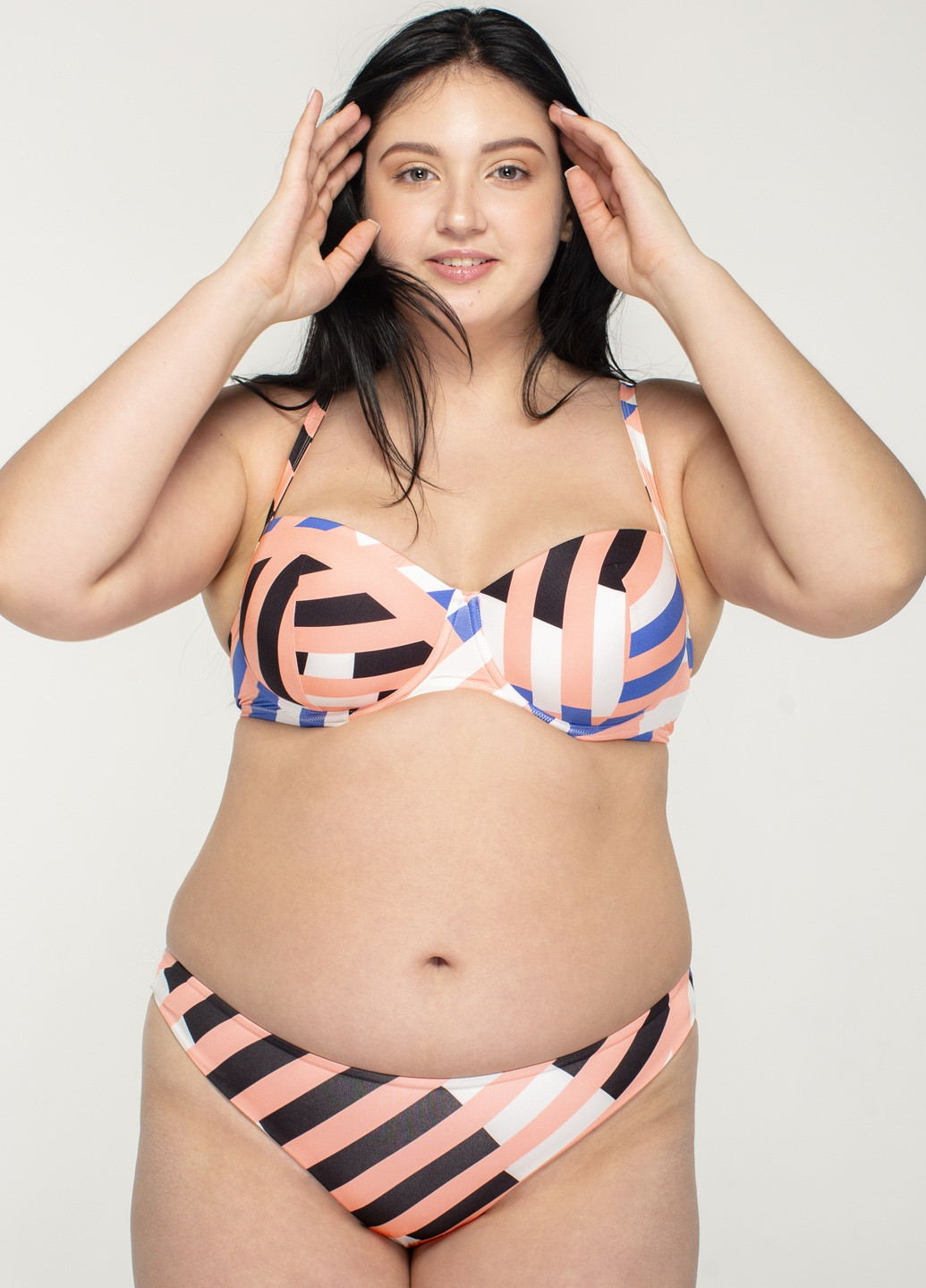 Розовые трусы купальные бразилиана 028k с рисунком Brabrabra