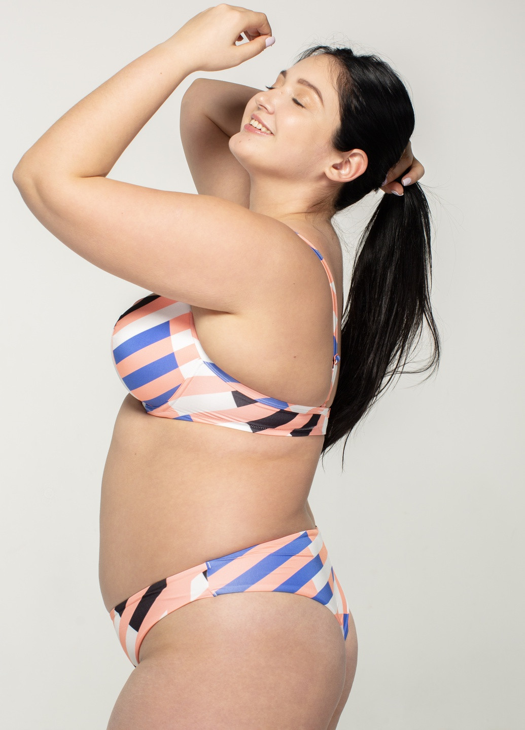 Розовые трусы купальные бразилиана 028k с рисунком Brabrabra