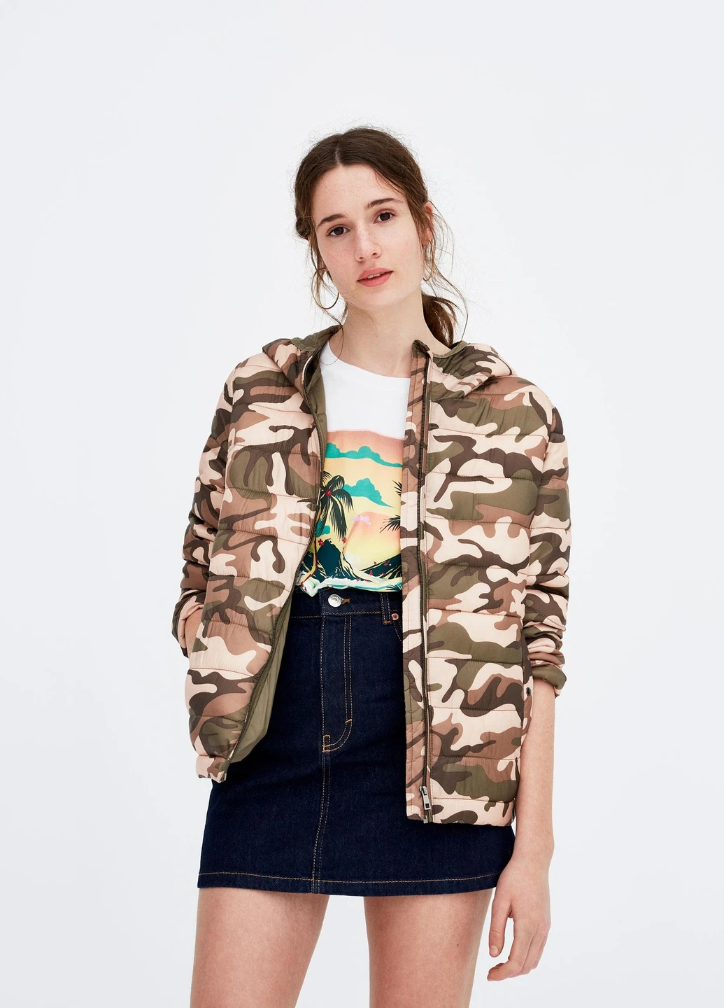 Зелена куртка легка,мілітарі, Pull & Bear