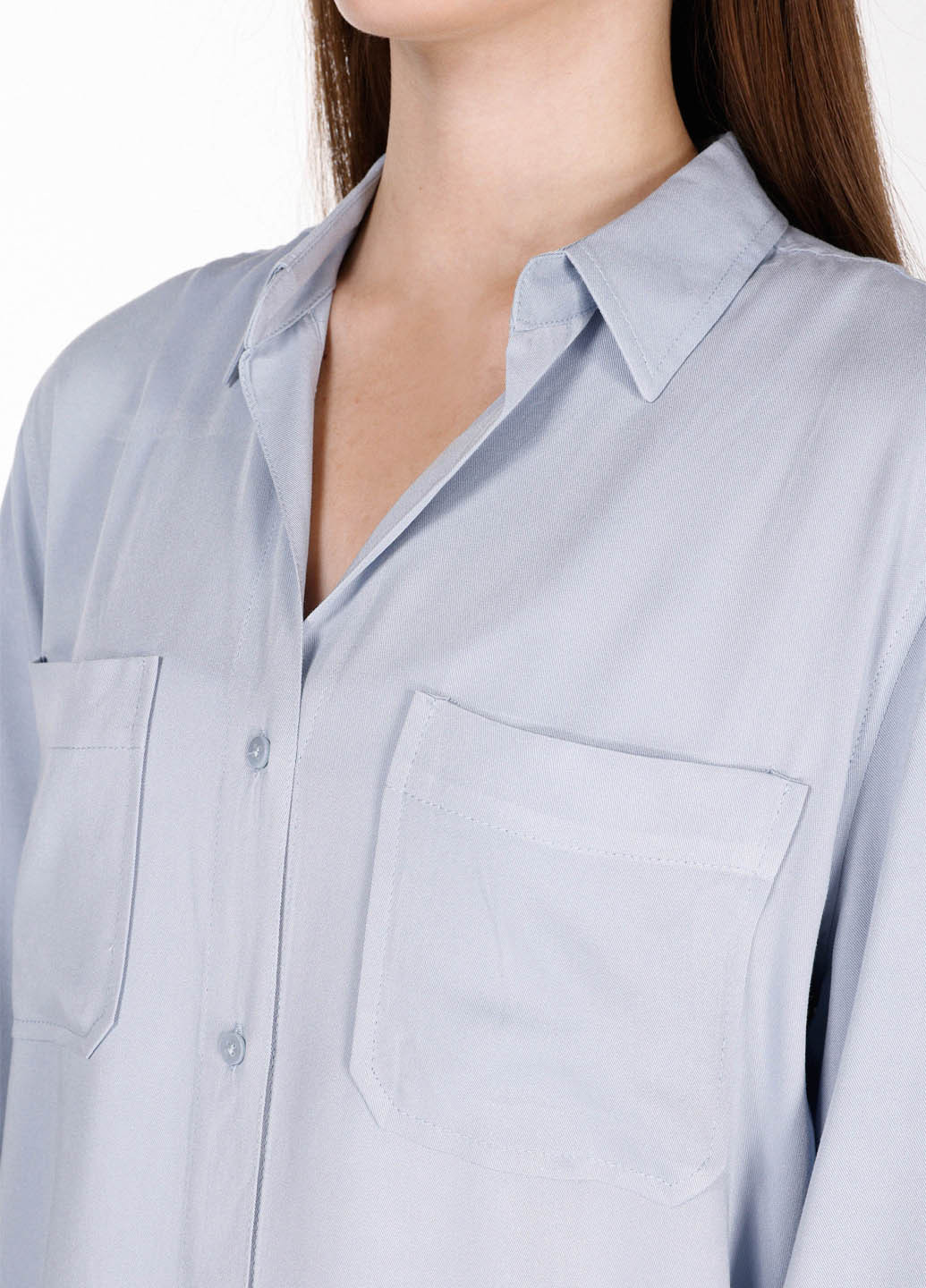 Голубой кэжуал рубашка однотонная Colin's