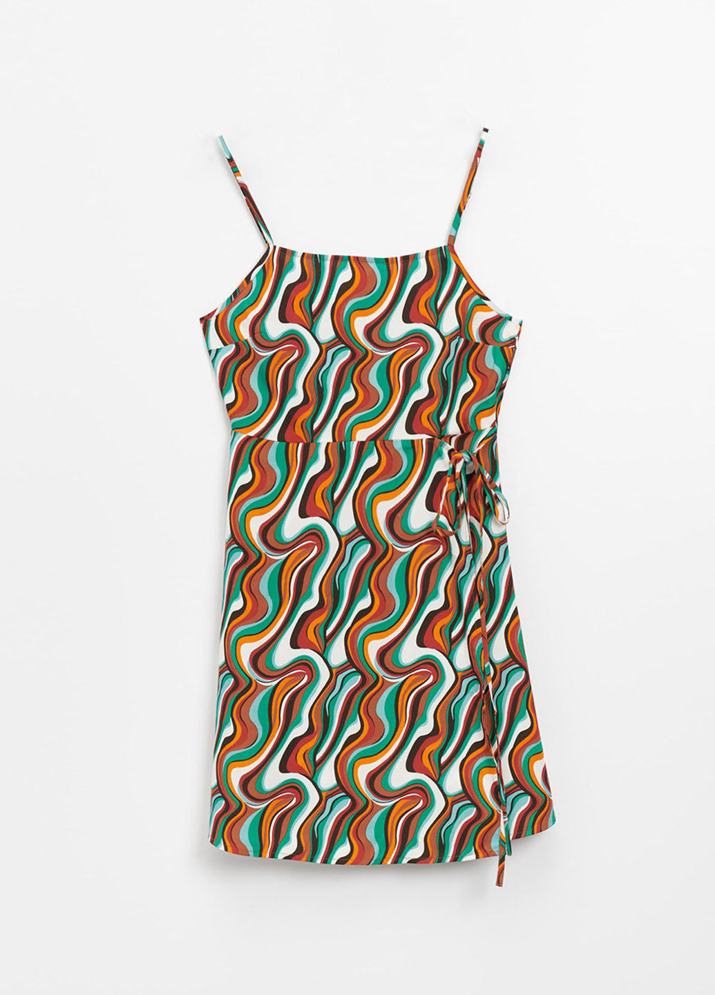 Комбинированное кэжуал платье клеш House с абстрактным узором