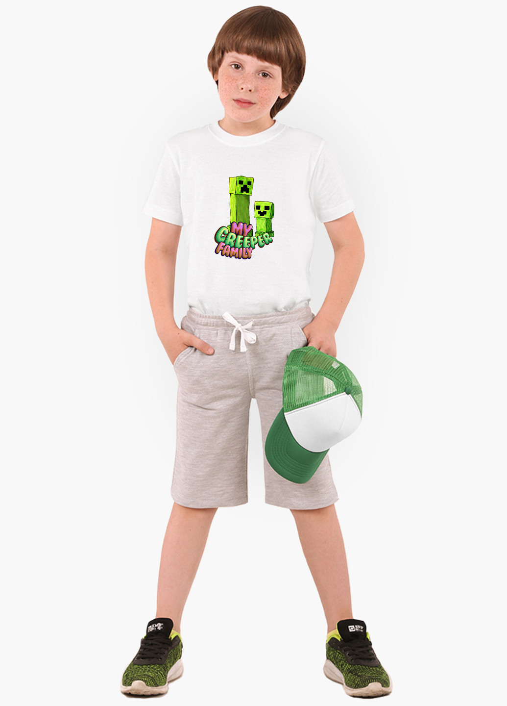 Біла демісезонна футболка дитяча майнкрафт (minecraft) (9224-1176) MobiPrint