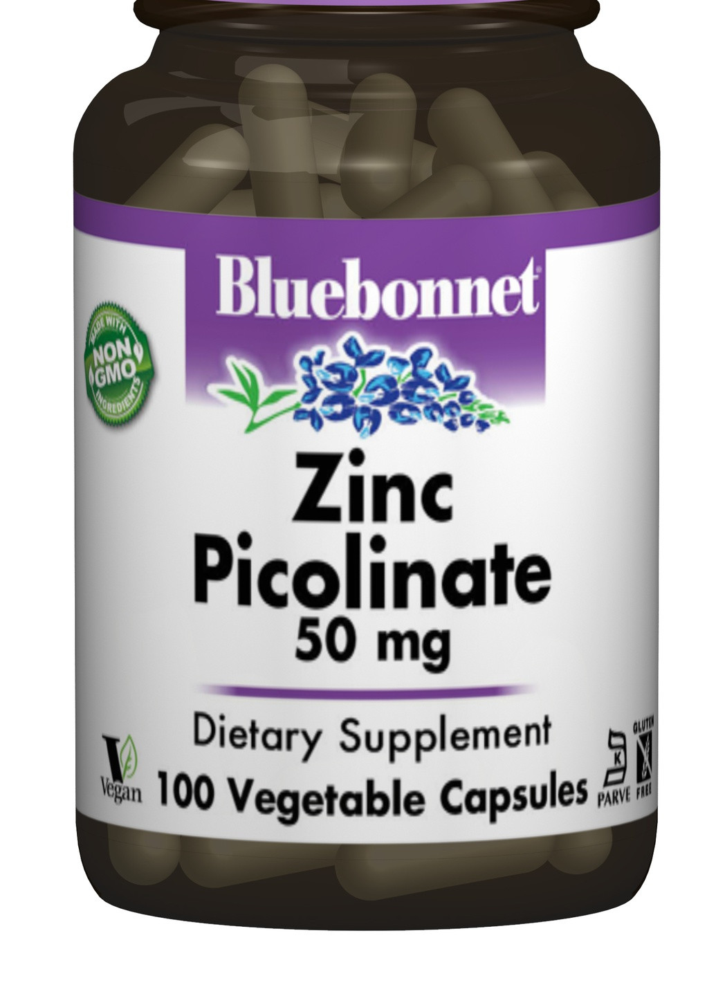 Цинк Пиколинат 50мг,, 100 гелевых капсул Bluebonnet Nutrition (228292002)