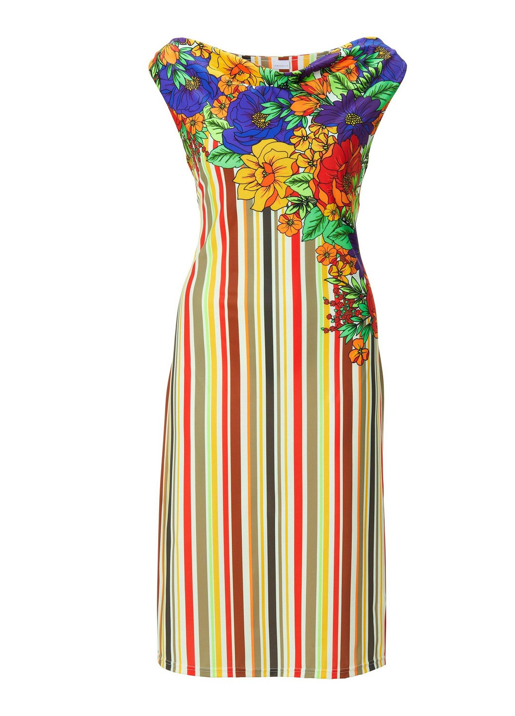 Комбинированное пляжное платье Madeleine в полоску