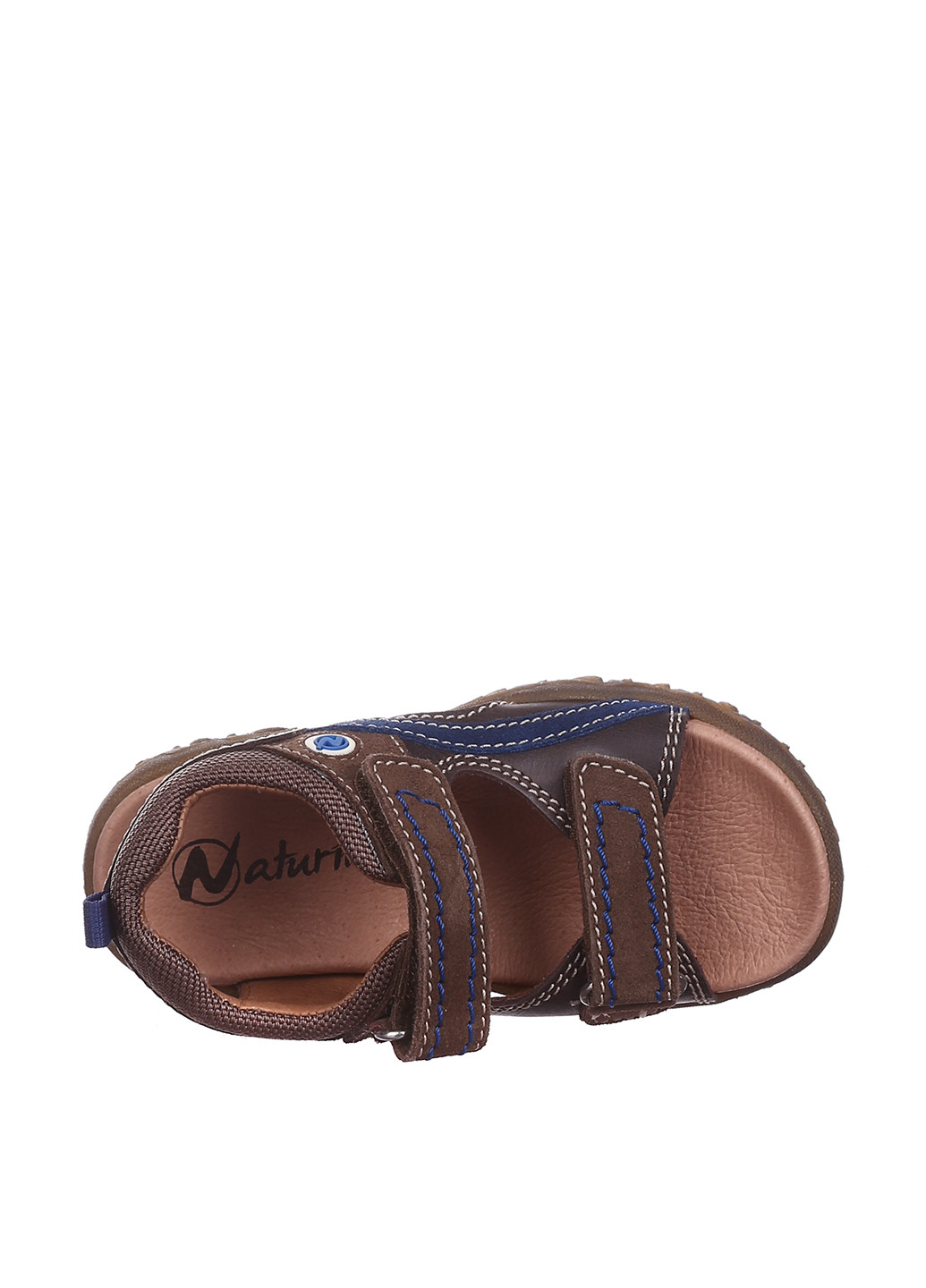 Темно-коричневые кэжуал сандалии Naturino на липучке