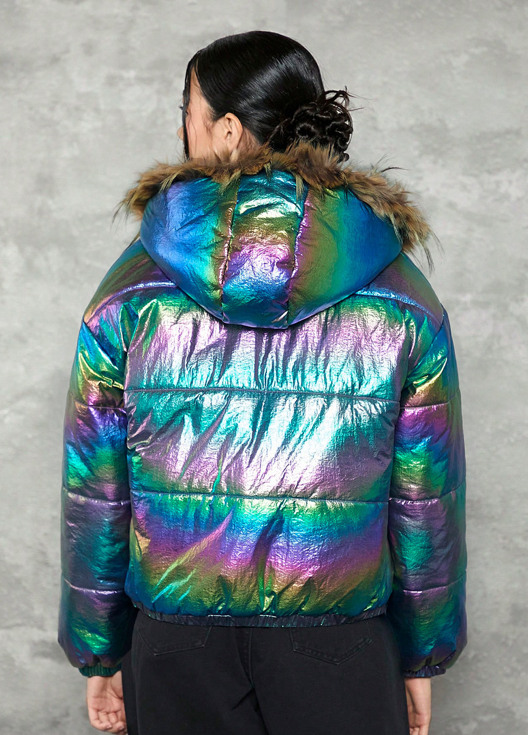 Комбінована демісезонна куртка SHEIN