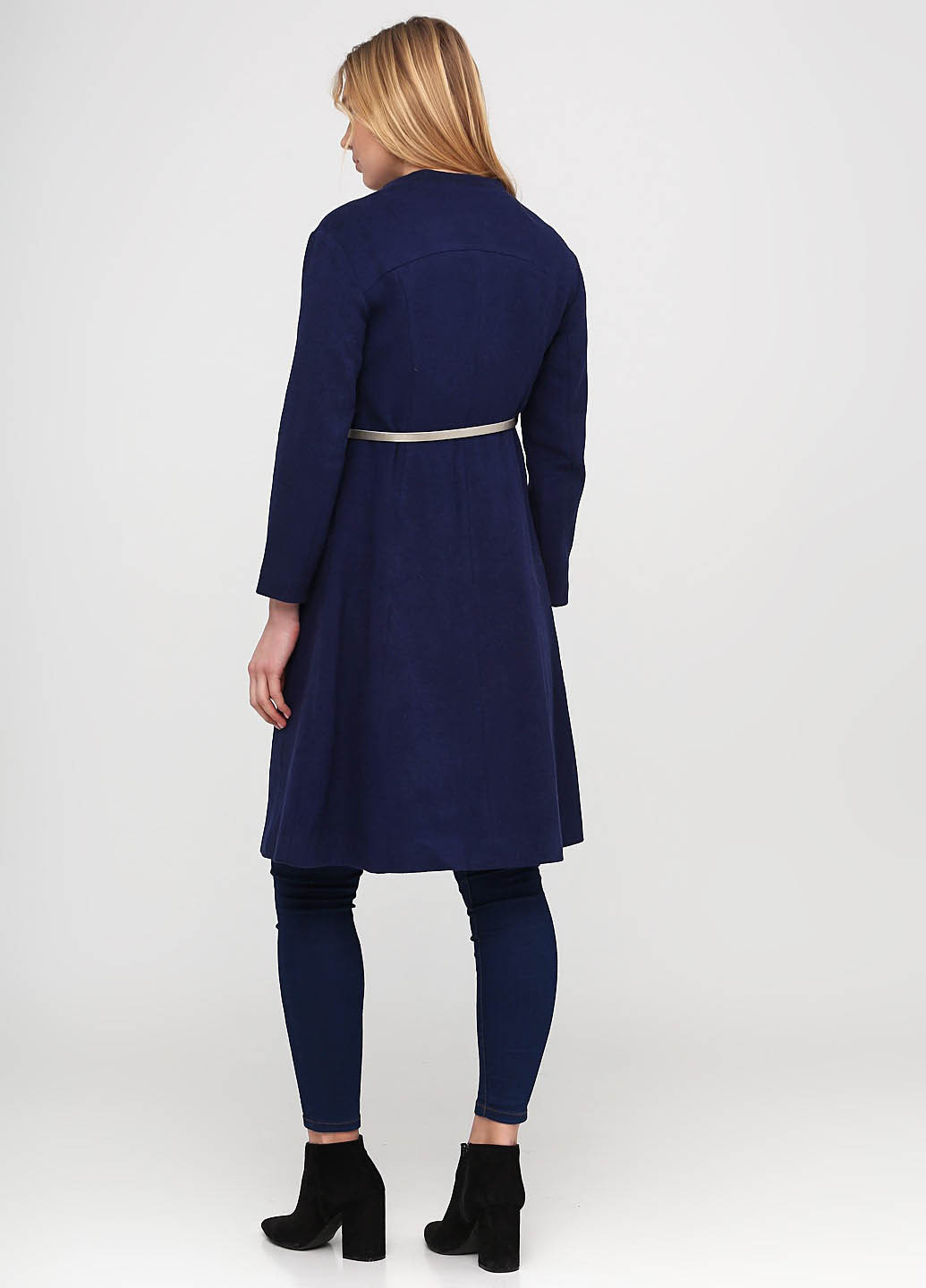 Темно-синє демісезонне Пальто однобортне Vero Moda