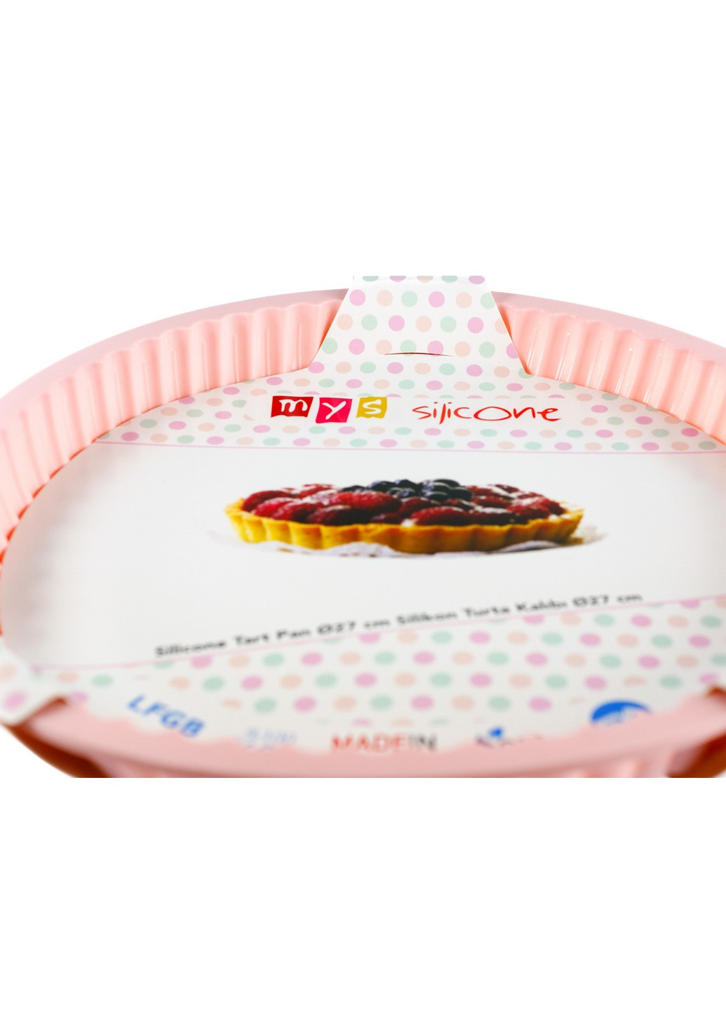Форма силиконовая для выпечки пиццы, 28х28х3.5см розовая (MYS-41205) MysSilicone (216708591)