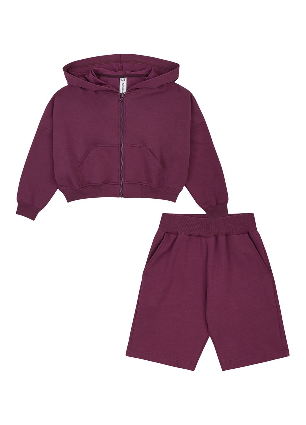 Бордовый демисезонный комплект (толстовка, шорты) Garnamama