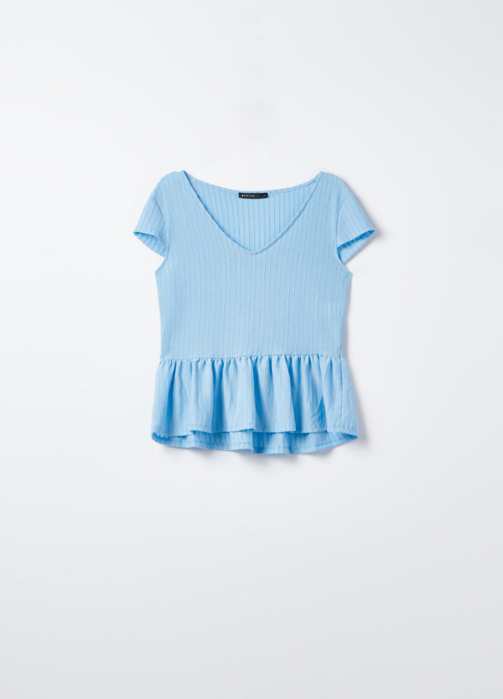 Голубая летняя блуза Mohito