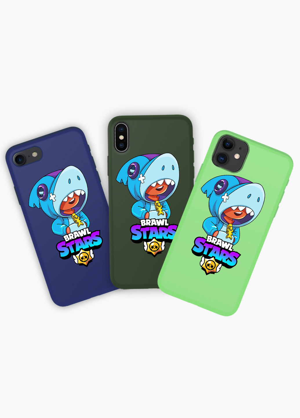 Чехол силиконовый Apple Iphone 11 Леон Акула Бравл Старс (Leon Shark Brawl Stars) (9230-1016) MobiPrint (219288072)