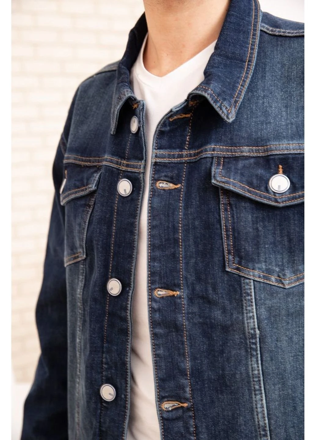 Синя демісезонна джинсова куртка чоловіча 157r4607 Ager