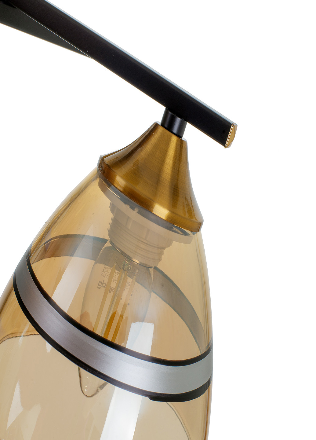 Люстра на 3 плафона золотистая LK-714S/3 E27 BK+GDB Brille (220133483)