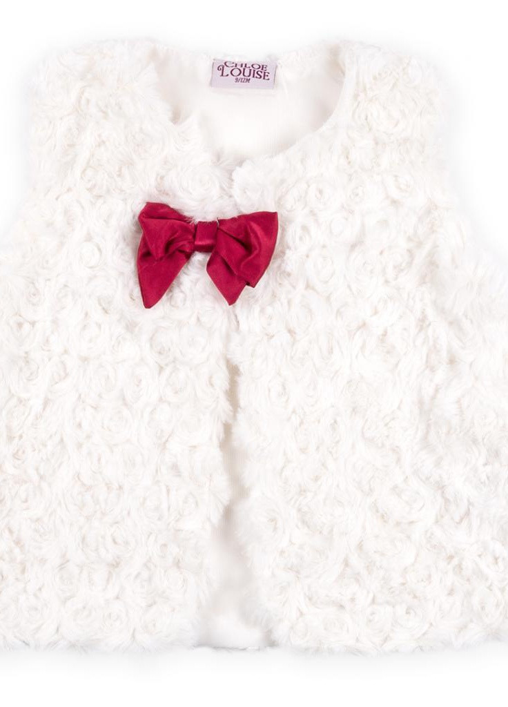 Красный демисезонный костюм десткий для девочек: кофточка, штанишки и меховая жилетка (g8070.18-24) Luvena Fortuna