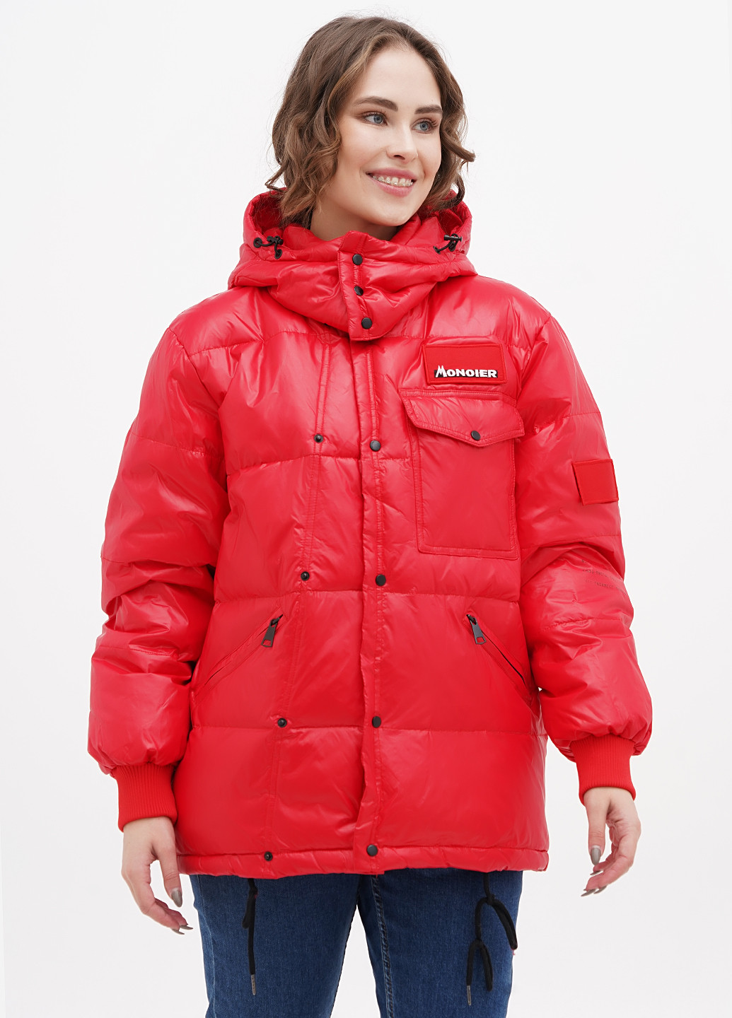 Красная демисезонная куртка No Brand