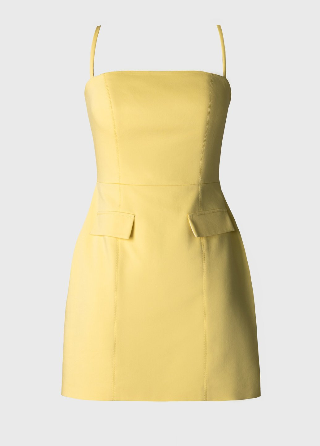 Жовтий кежуал сукня з відкритою спиною Gepur однотонна