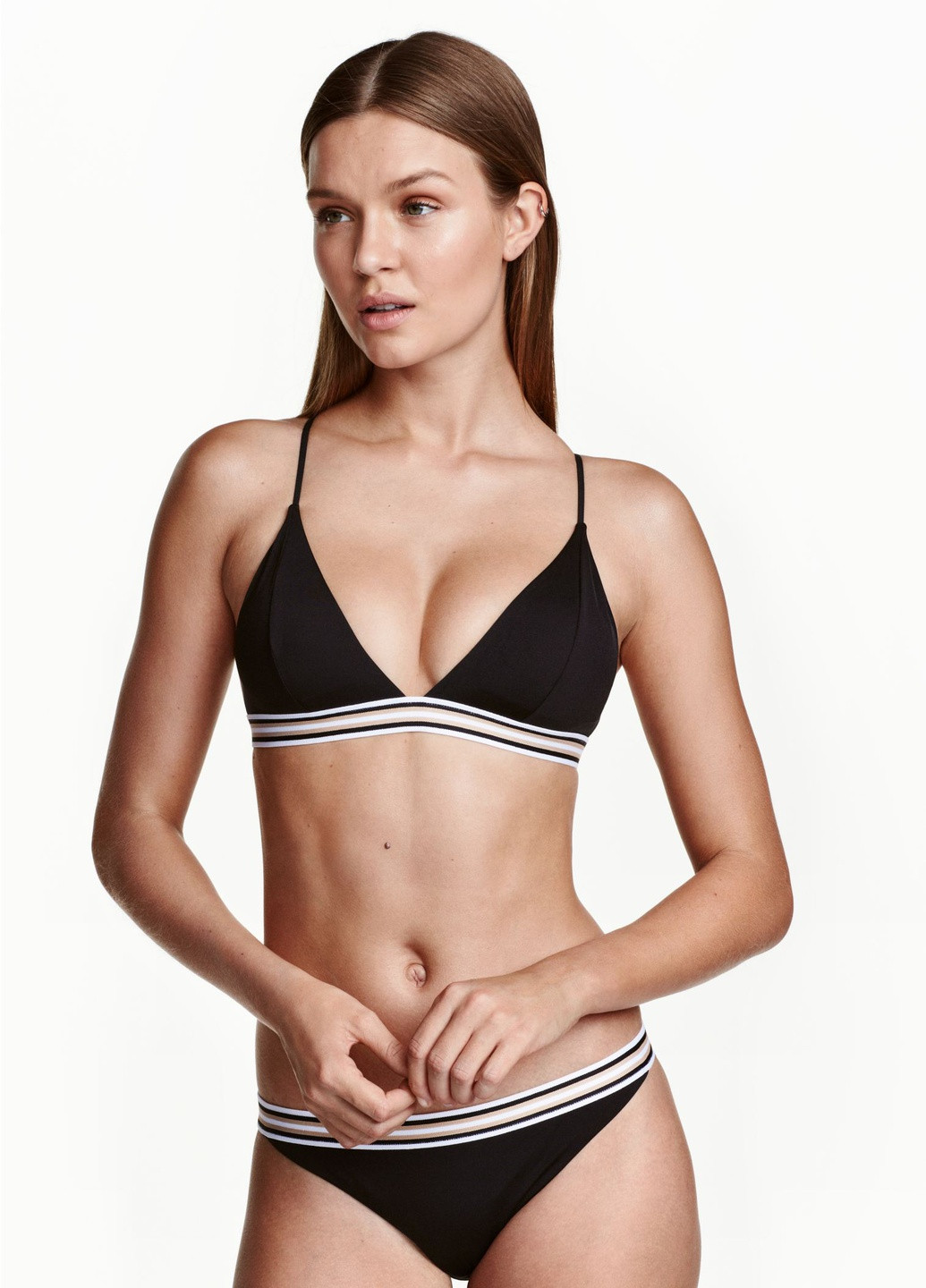 Черные купальные трусики однотонные H&M