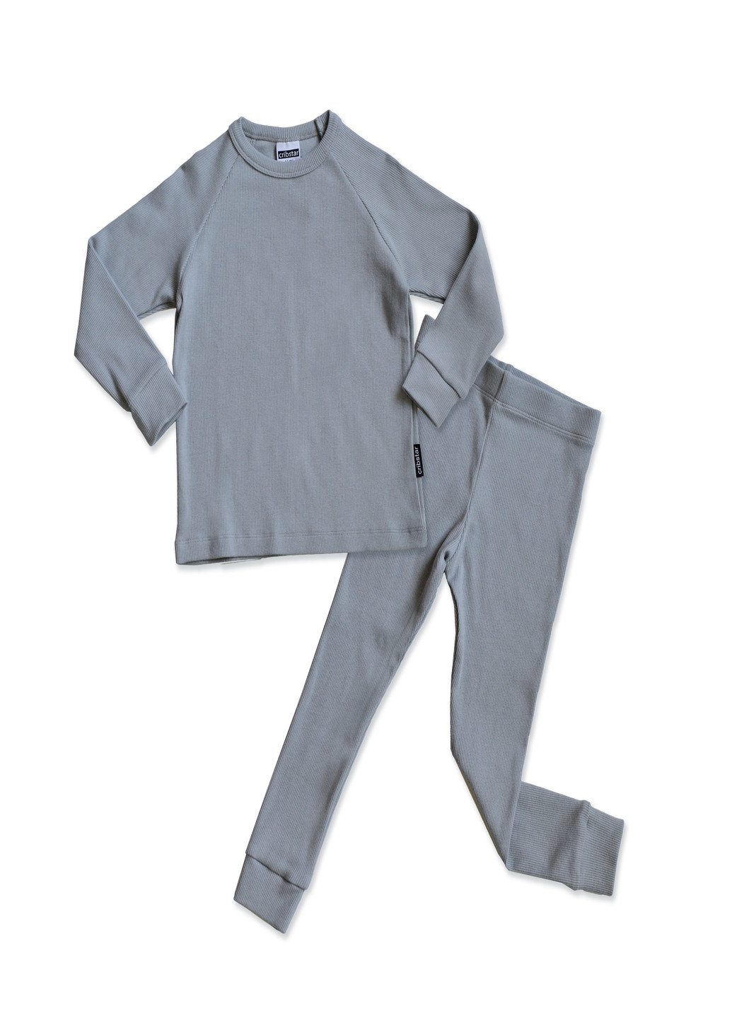 Серая всесезон пижама базовая серая реглан + брюки Piccolo L
