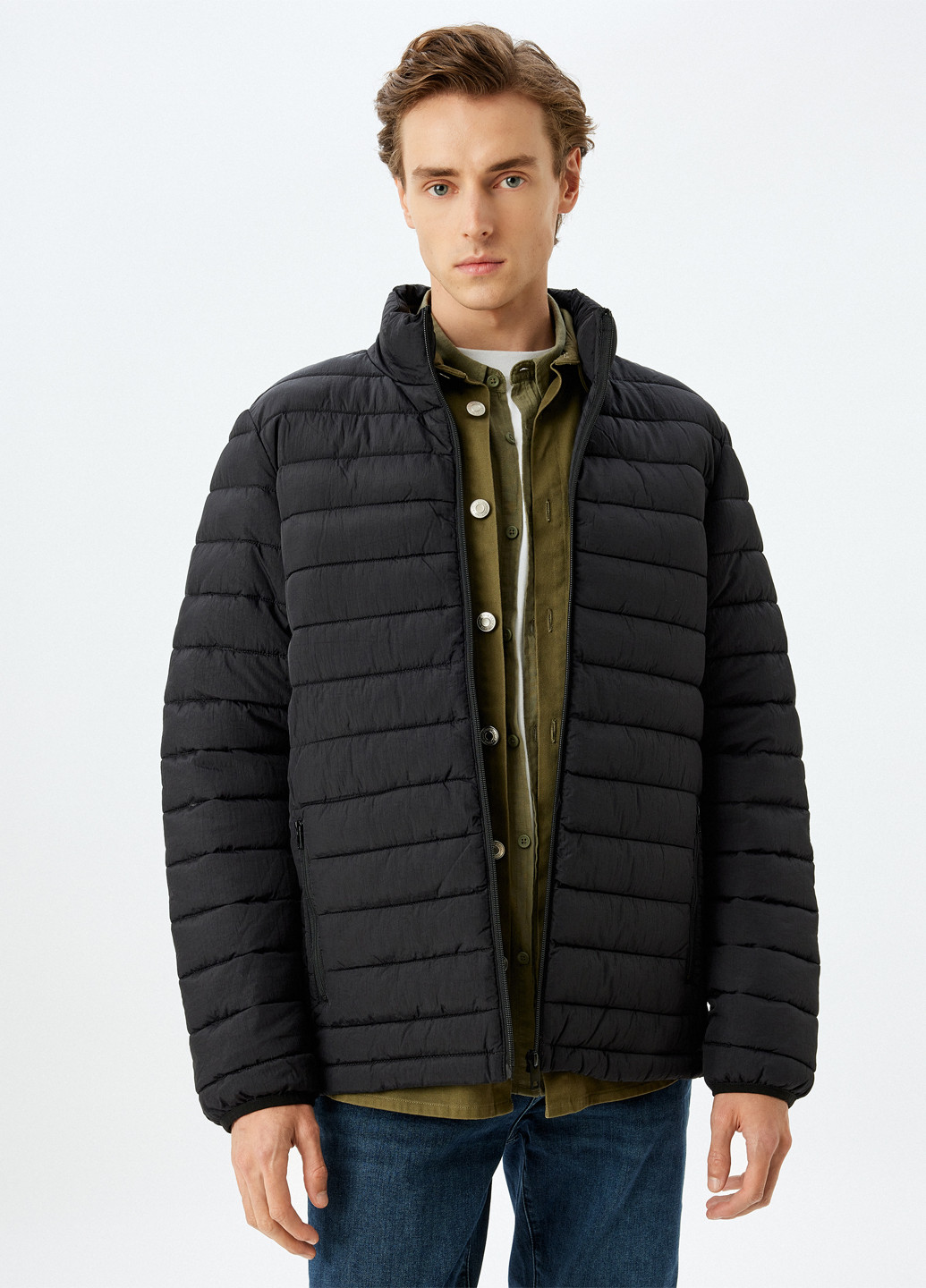 Чорна демісезонна куртка KOTON