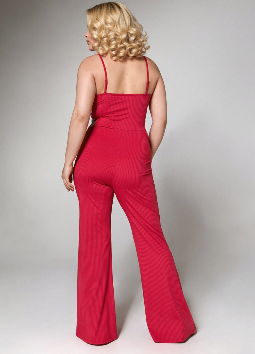 Комбінезон Sinsay комбінезон-брюки однотонний червоний кежуал трикотаж, поліестер