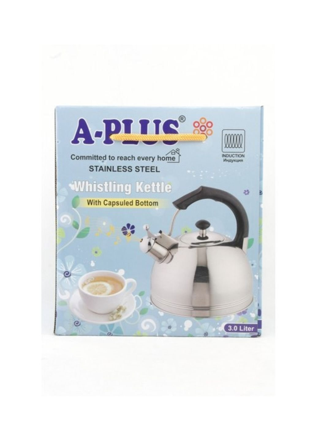 Чайник со свистком A-Plus AP-1325-WK 3 л А-Плюс (253543016)