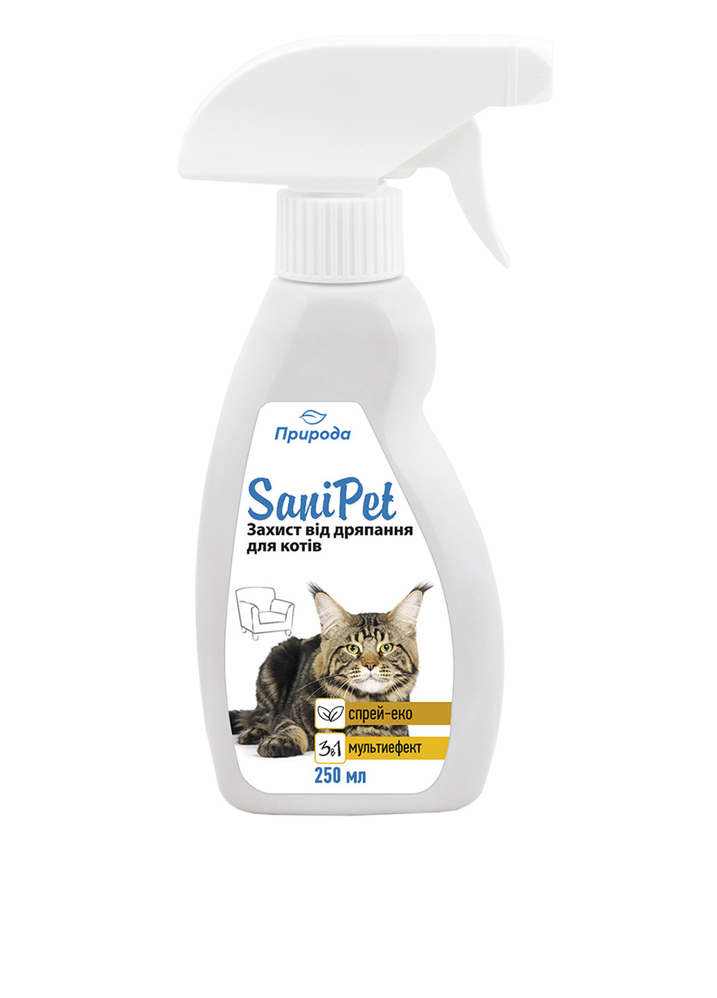 Спрей захист від дряпання SaniPet для кішок 250мл Природа (184658632)