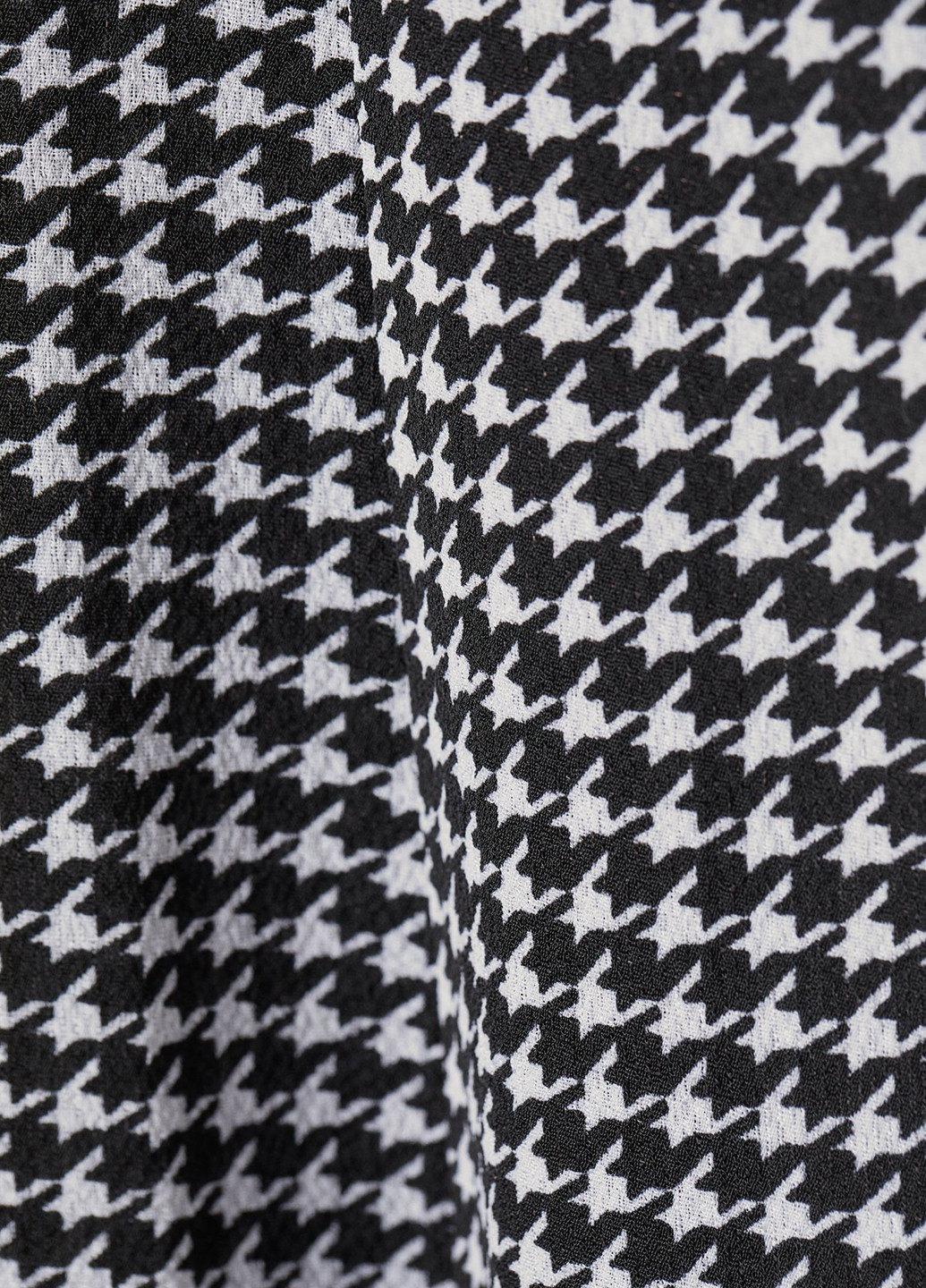 Черно-белое кэжуал сукня H&M с узором пье-де-пуль «гусиная лапка»