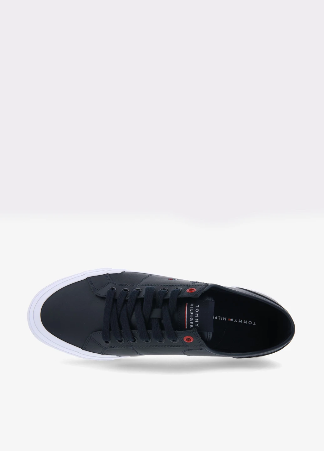 Чорні кеди Tommy Hilfiger CORE CORPORATE VULC LEATHER