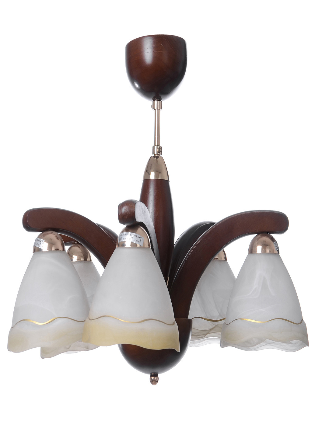 Люстра дерев'яна стельова для натяжної стелі підвісна BKL-412S/5 Brille (251290907)