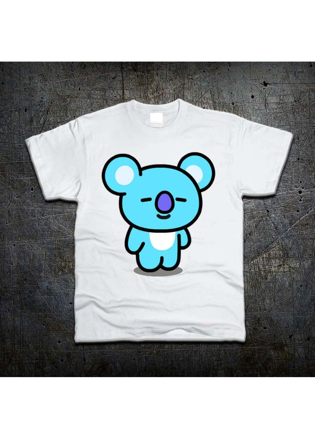 Белая футболка Fruit of the Loom Коала Коя от RM Рэп Монстра BT21